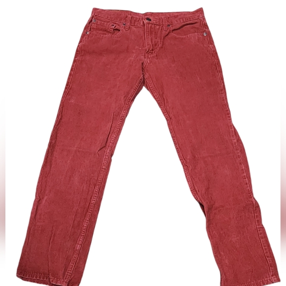 Levi's 502 Men's Rust Red Corduroy Pants Size 30x32 - Picture 1 of 5